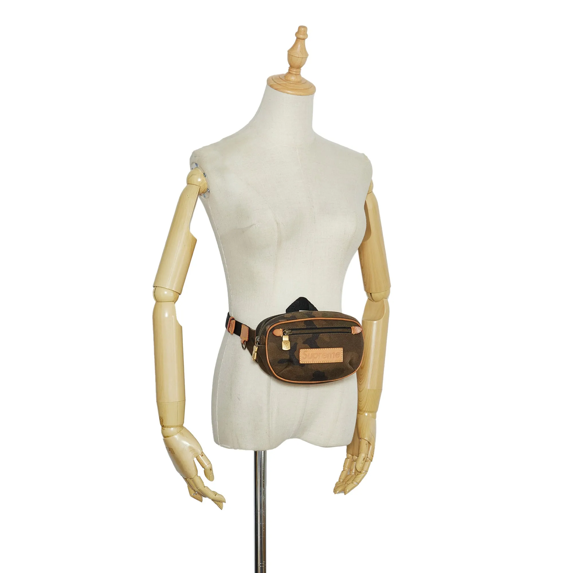 Brown Louis Vuitton x Supreme Camouflage Belt Bag PM