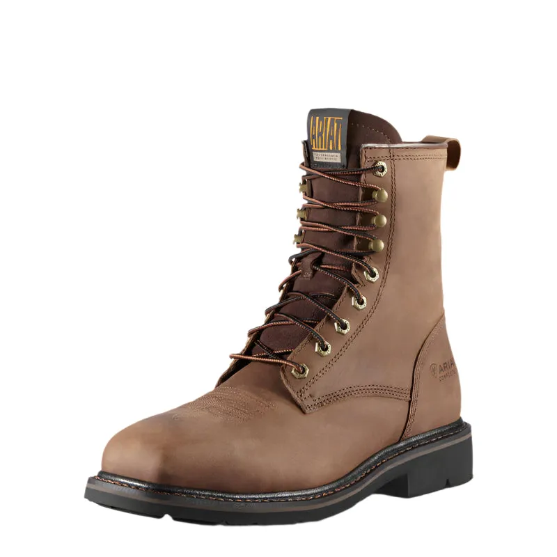 Men's Ariat Cascade 8" Wide Square Toe Steel Toe Work Boot 10011917